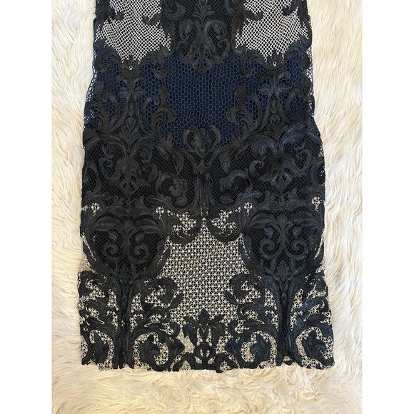 BHLDN Marchesa Notte Waldon Maxi Dress Embroidered Lace Backless Formal Gown - Picture 9 of 16